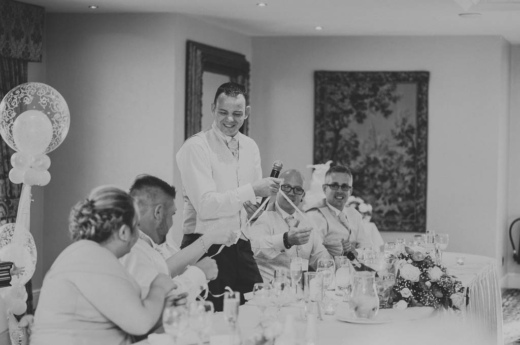 Wedding speeches at Mount Pleasant Hotel Doncaster