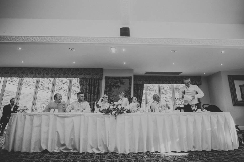 Wedding speeches at Mount Pleasant Hotel Doncaster
