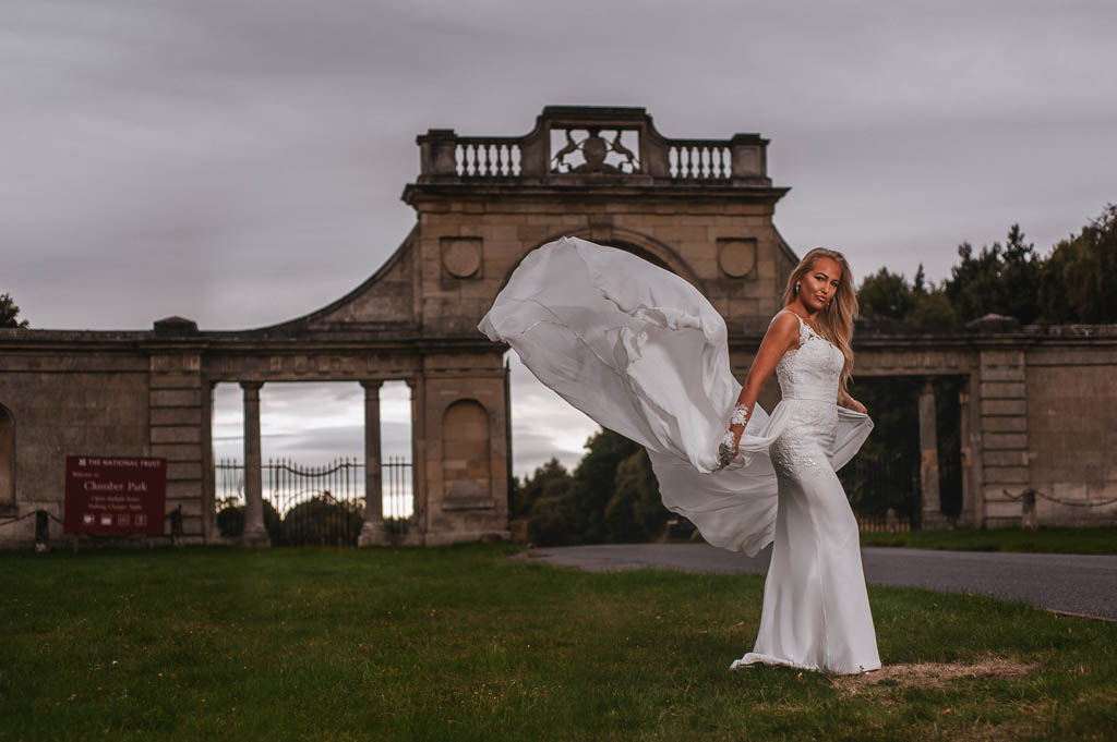 Bride photos at Clumber Park in Worksop