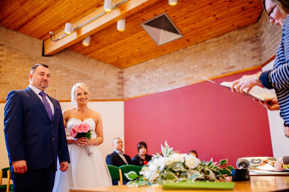 Doncaster register office wedding of Kasia and Sebastian