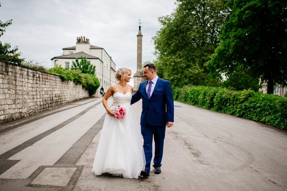 Newlywed couple at Doncaster Register Office