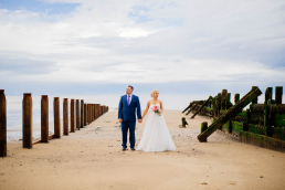 Wedding photo at Yorkshire coast
