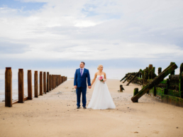 Wedding photo at Yorkshire coast