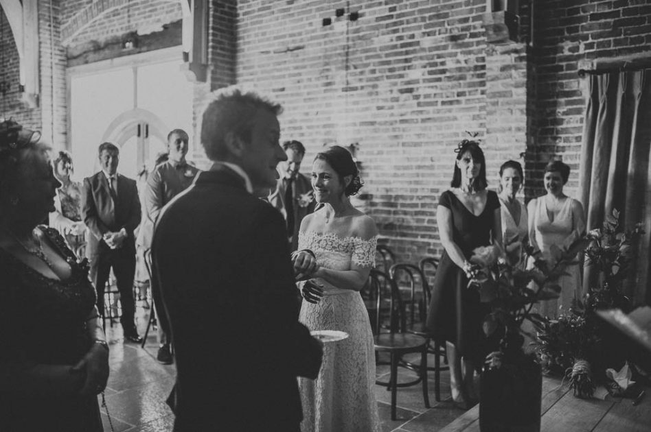 Wedding ceremony at Hazel Gap Wedding Barn