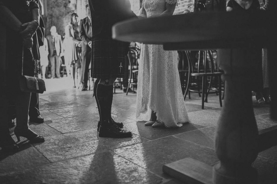 Wedding ceremony at Hazel Gap wedding Barn
