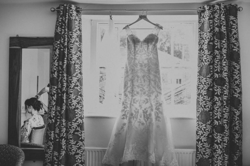 Bride getting ready at Wortley Hall in Sheffield