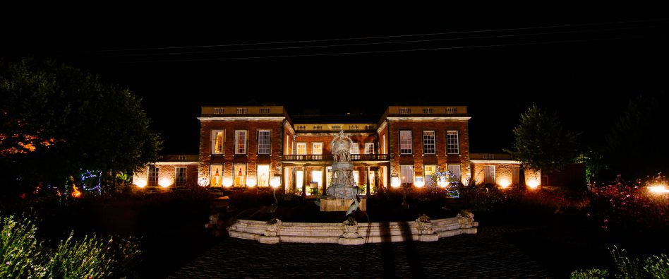 Colwick Hall wedding venue at night