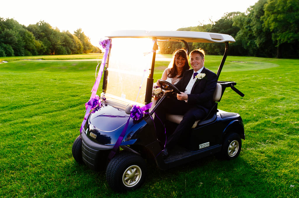 Golf course wedding photos