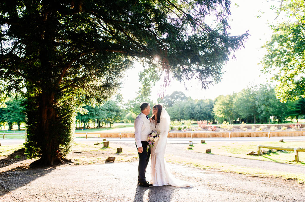 Portrait of bride and groom at Owston Hall