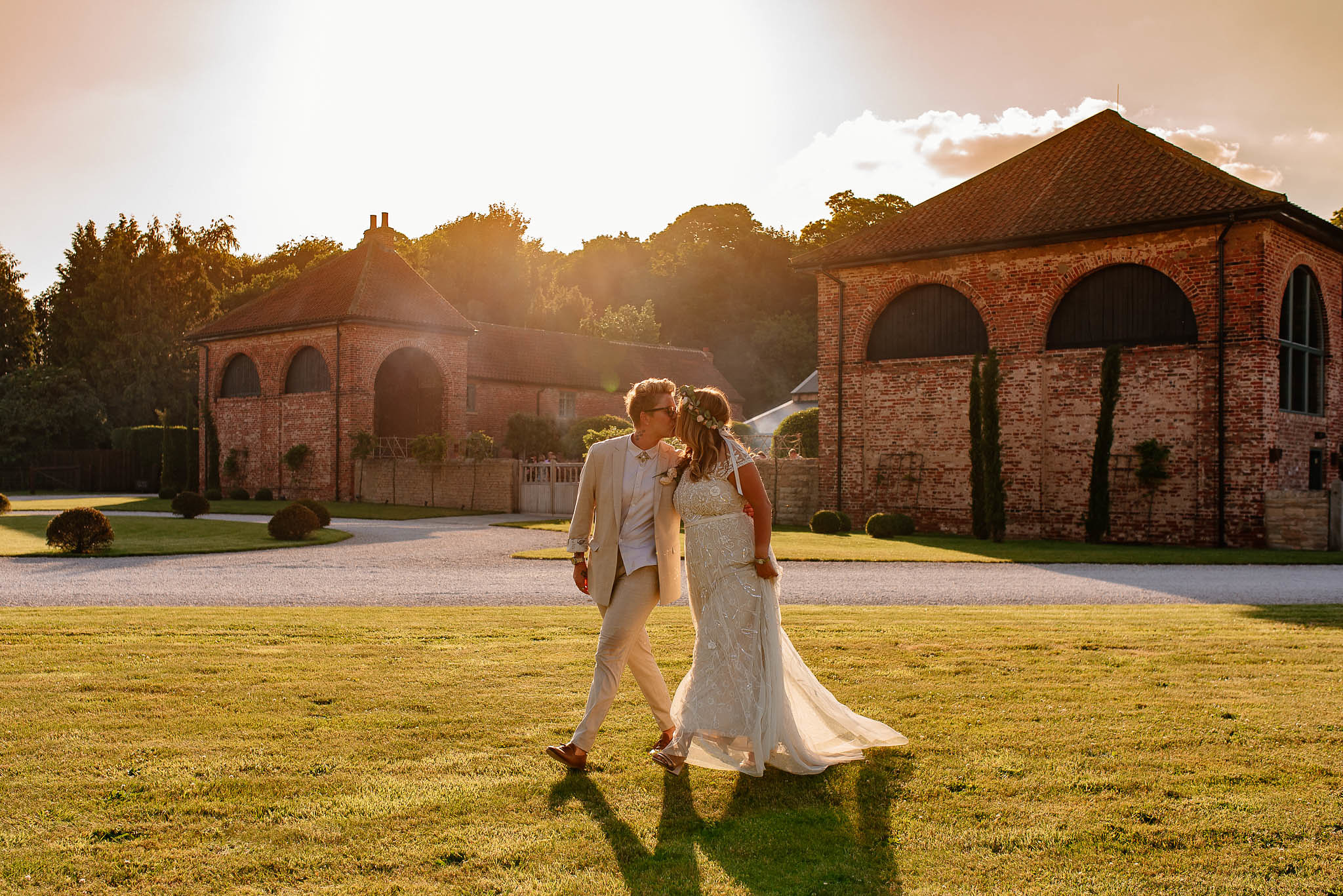 Same sex wedding at Hazel Gap Barn