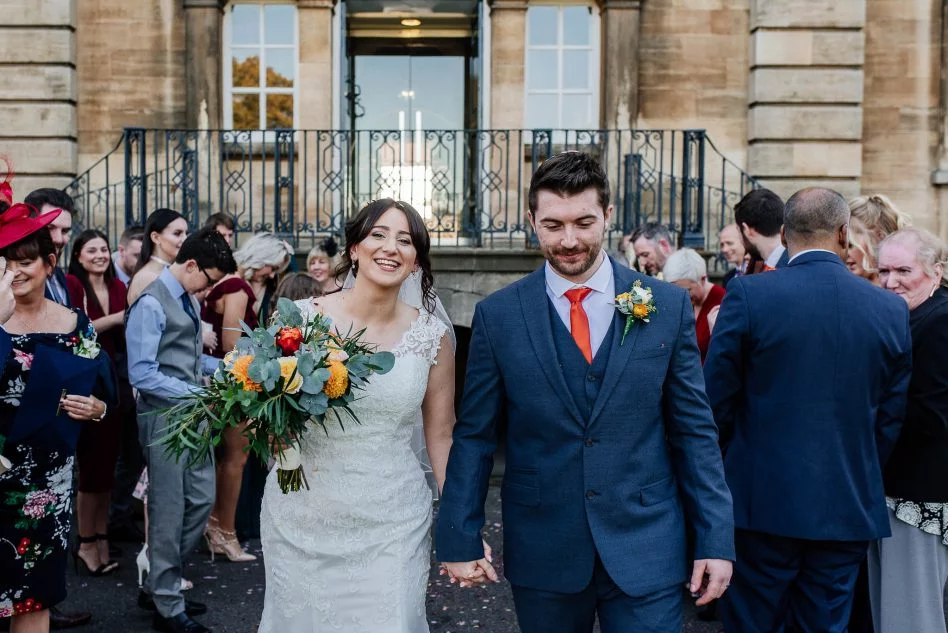 Confetti throw at Cusworth Hall in Doncaster