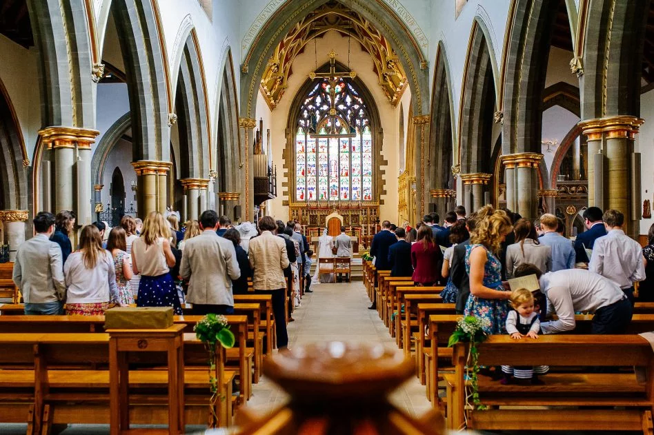 Wedding ceremony at St Marie Cathedral Sheffield