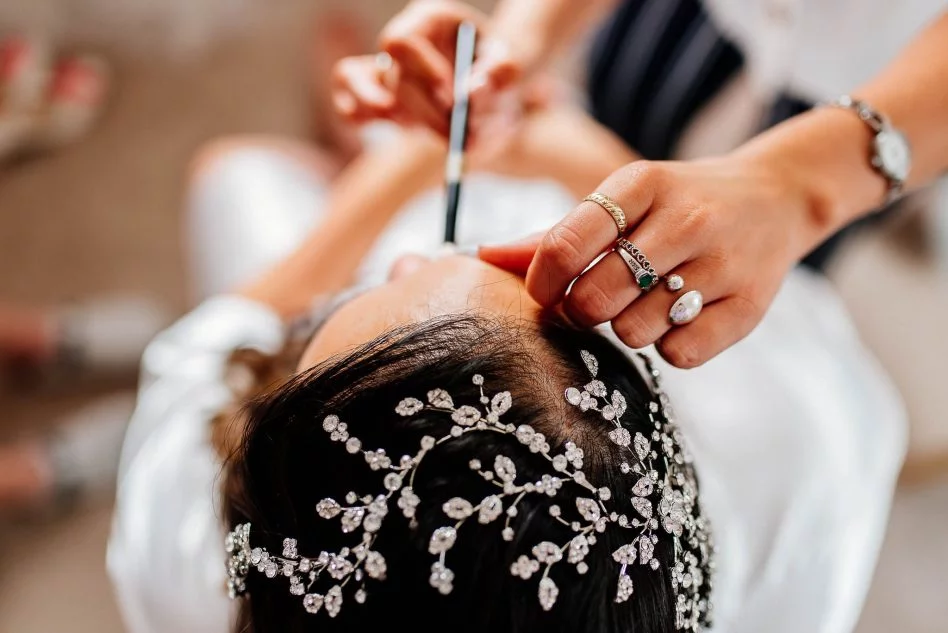 Wedding makeup and hair