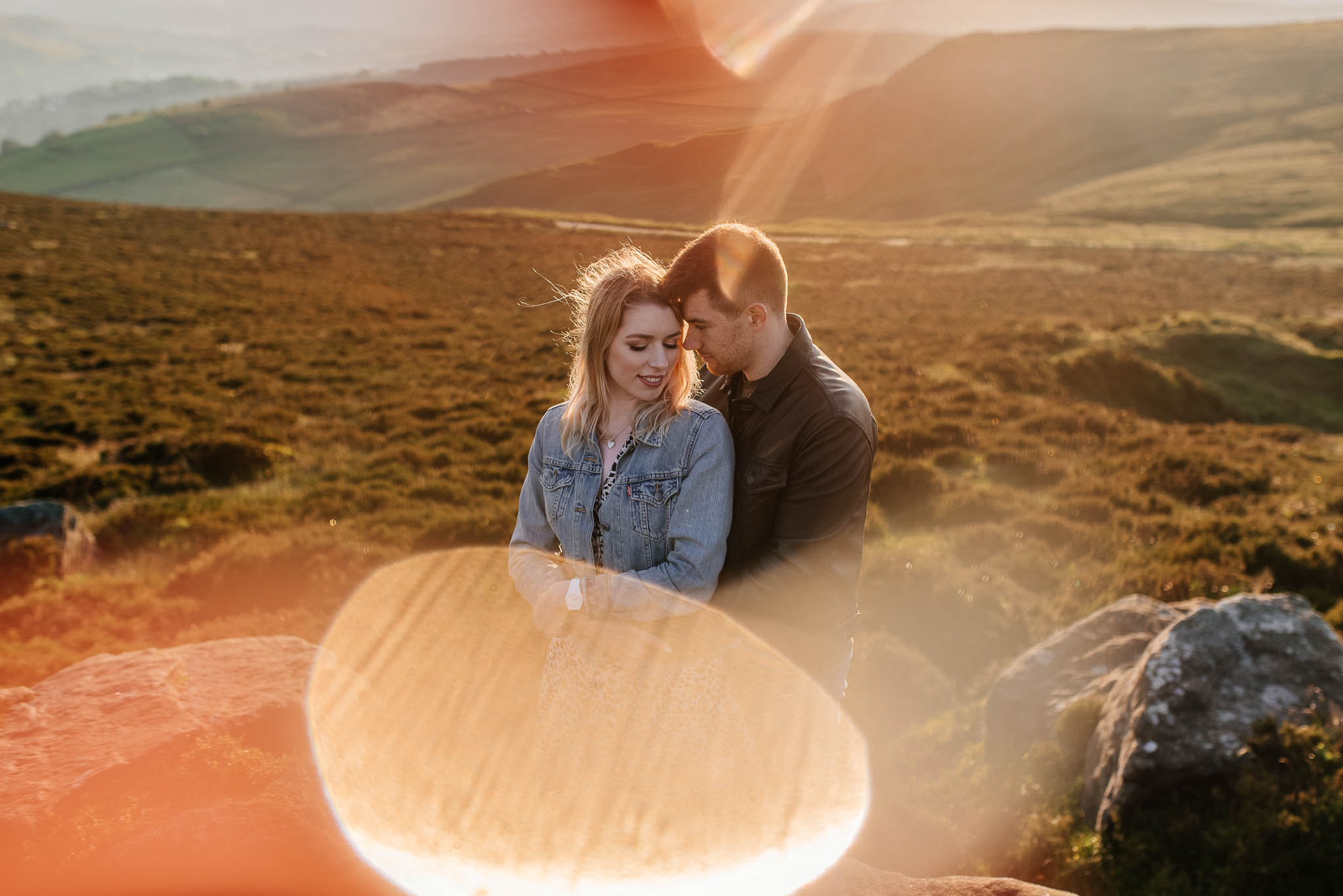 Engagement photography in the Peak District outside Sheffield