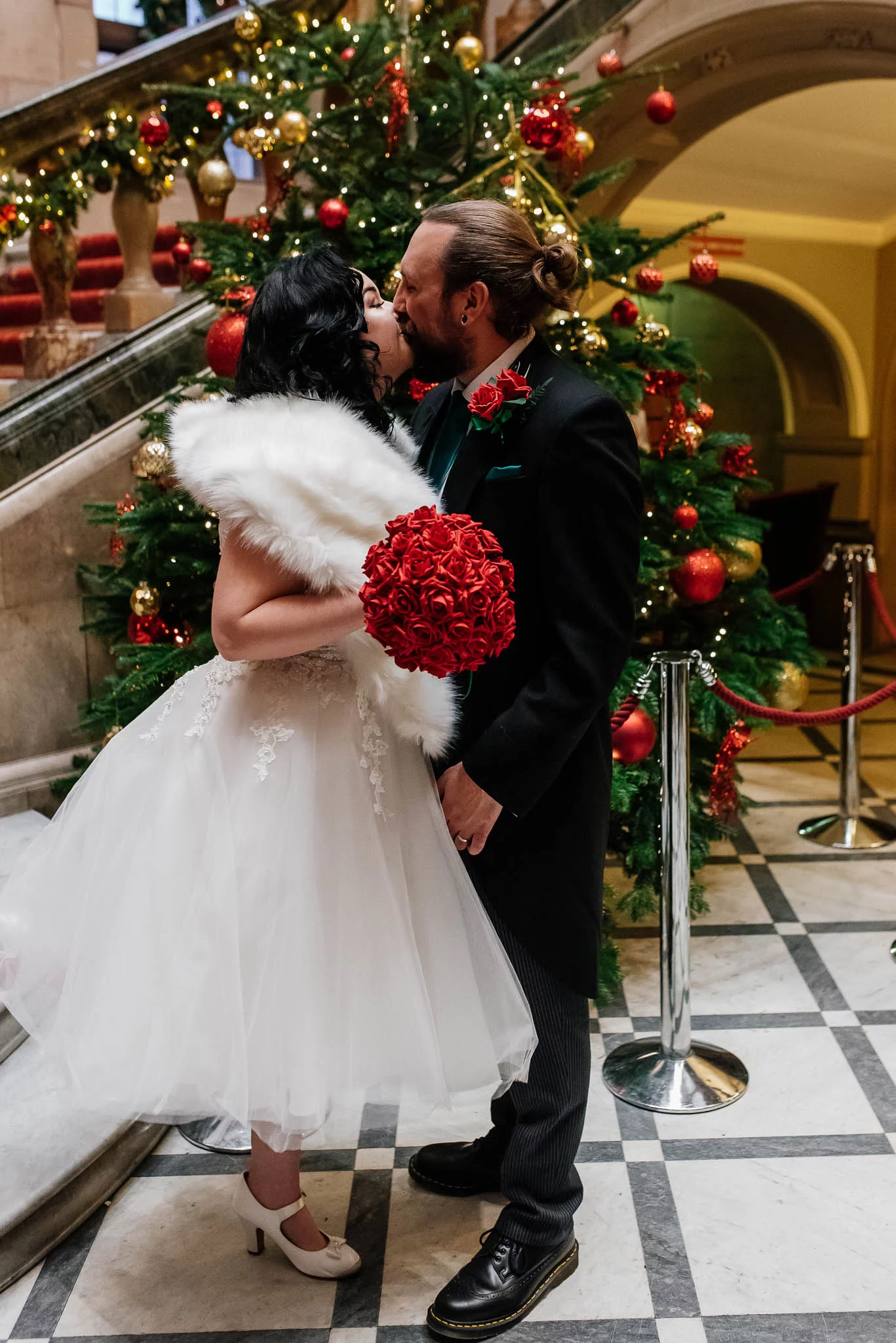 Christmas wedding at Sheffield Town Hall