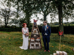 Rogerthorpe manor wedding - bride and groom