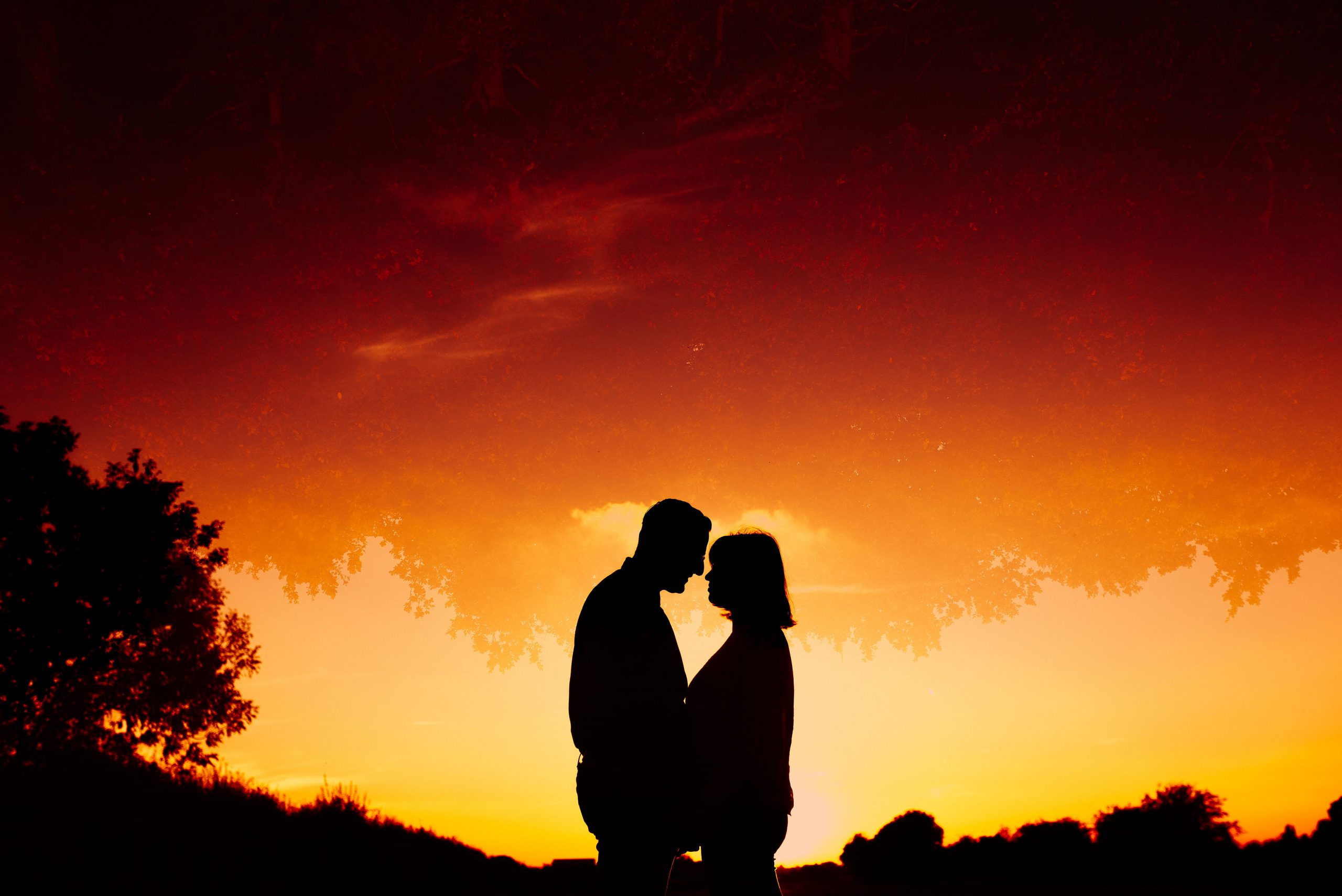 Engagement photography at sunset