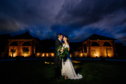 Nighttime wedding photography