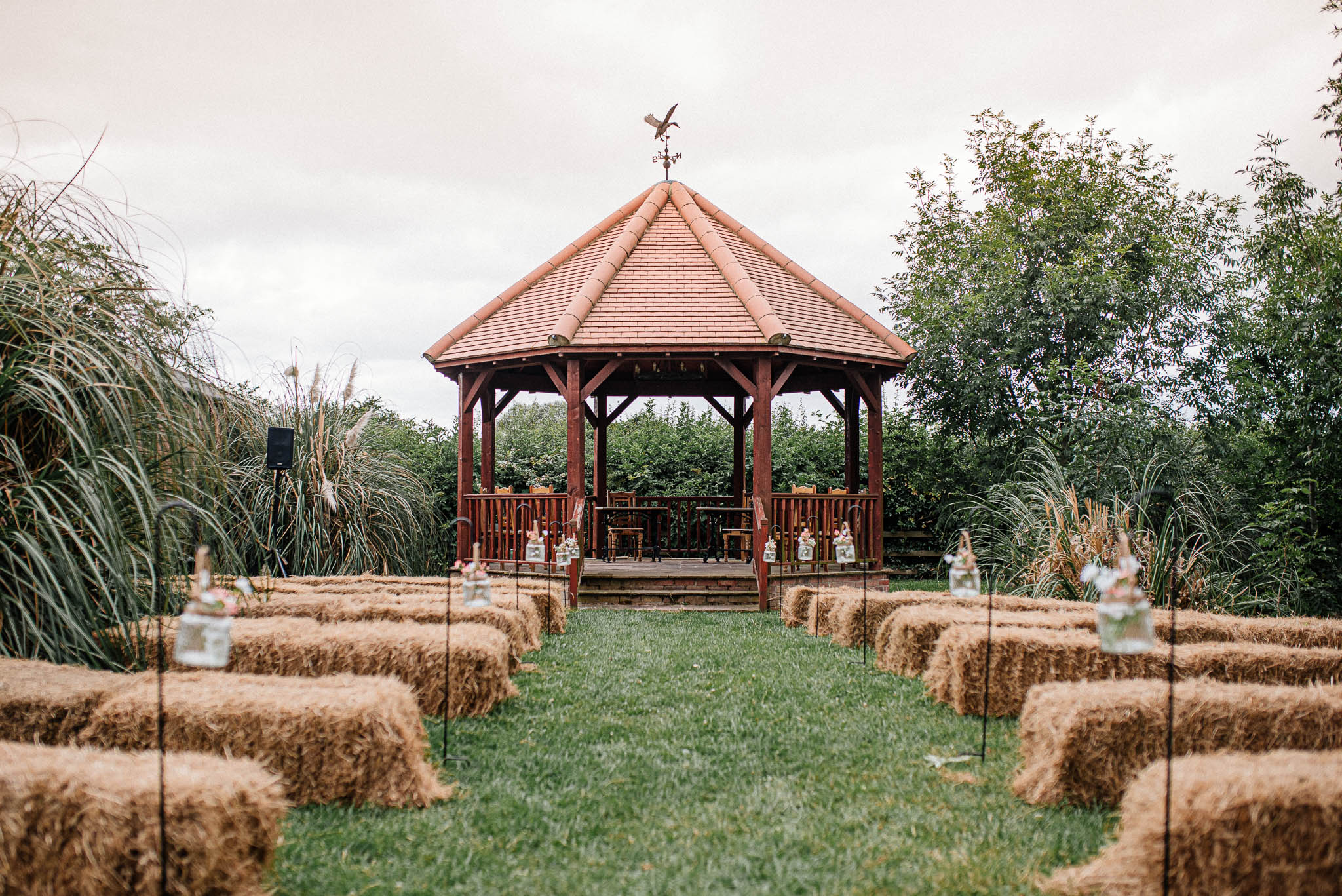 In England, outdoor wedding venues must have a permanent and fixed structure with a roof where couples can get married.